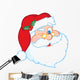Santa Claus Winking Classic Cartoon Head Wall Decal