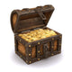 3d Treasure Chest Full of Gold Wall Decal