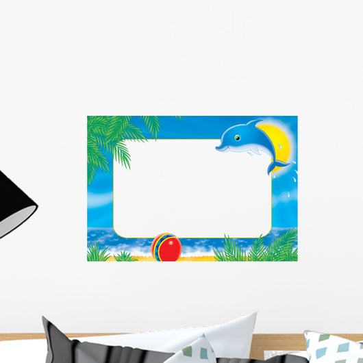 Photo-Frame Dolphin Wall Mural