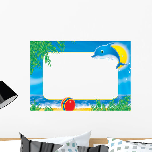Photo-Frame Dolphin Wall Mural