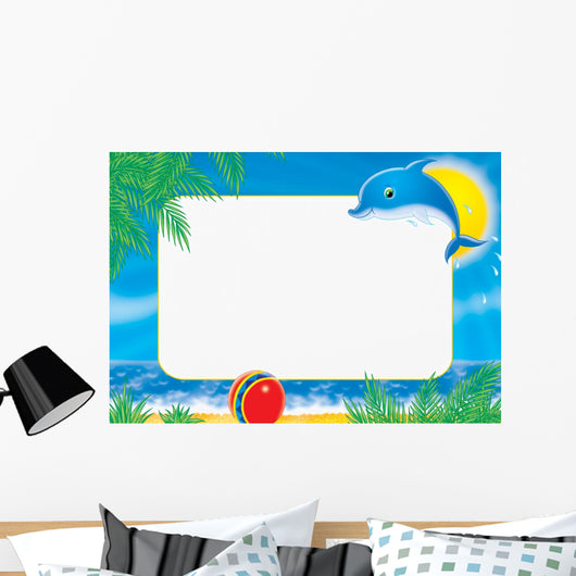 Photo-Frame Dolphin Wall Mural