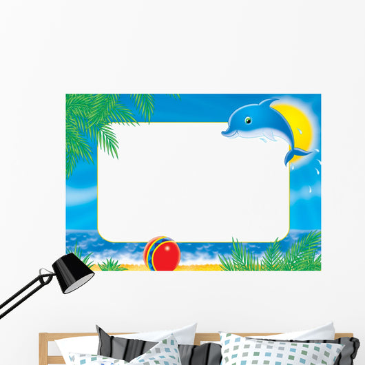 Photo-Frame Dolphin Wall Mural