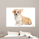 Corgi puppy on white background Wall Decal