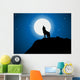 Stock Vector Wolf Howling