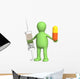 Puppet with pill and syringe Wall Decal