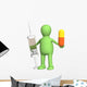 Puppet with pill and syringe Wall Decal