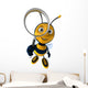 Bee and Magnifying Glass Wall Decal