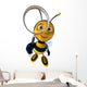 Bee and Magnifying Glass Wall Decal
