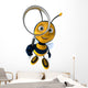 Bee and Magnifying Glass Wall Decal