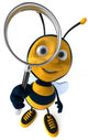 Bee and Magnifying Glass Wall Decal