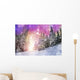 Majestic Sunset Winter Mountains Wall Decal Design 2