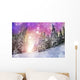 Majestic Sunset Winter Mountains Wall Decal Design 2