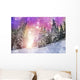 Majestic Sunset Winter Mountains Wall Decal Design 2