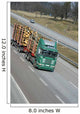 timber delivering truck on highway Wall Mural
