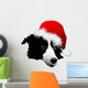 Border Collie Christmas Wall Decal