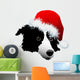 Border Collie Christmas Wall Decal