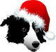 Border Collie Christmas Wall Decal