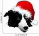 Border Collie Christmas Wall Decal