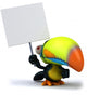 Sign Holding Toucan Wall Decal