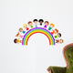 children and rainbow Wall Decal