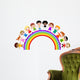 children and rainbow Wall Decal