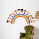 children and rainbow Wall Decal