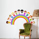 children and rainbow Wall Decal