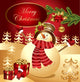 Christmas Illustration with Snowman