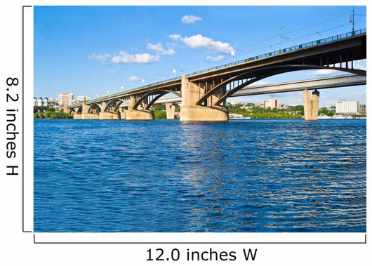 Bridge over the River Ob in Novosibirsk Wall Mural