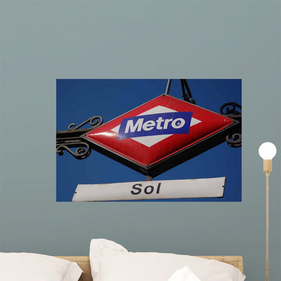 Sol Metro Station Madrid Wall Decal shown on a wall