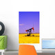 Oil Pumpjack In A Canola Field Wall Mural