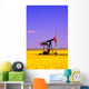 Oil Pumpjack In A Canola Field Wall Mural