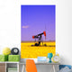 Oil Pumpjack In A Canola Field Wall Mural