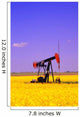 Oil Pumpjack In A Canola Field Wall Mural