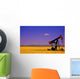 Pumpjack In A Canola Field Wall Mural