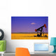 Pumpjack In A Canola Field Wall Mural