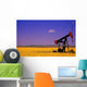 Pumpjack In A Canola Field Wall Mural