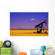 Pumpjack In A Canola Field Wall Mural