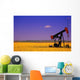 Pumpjack In A Canola Field Wall Mural