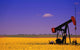 Pumpjack In A Canola Field Wall Mural