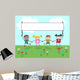 Four Mixed Kids Wall Mural