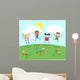 Happy Jumping Mixed Kids Wall Mural