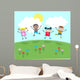 Happy Jumping Mixed Kids Wall Mural