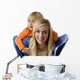 Teenage Girl Piggybacks Toddler