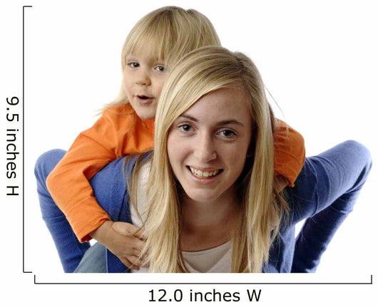 Teenage Girl Piggybacks Toddler