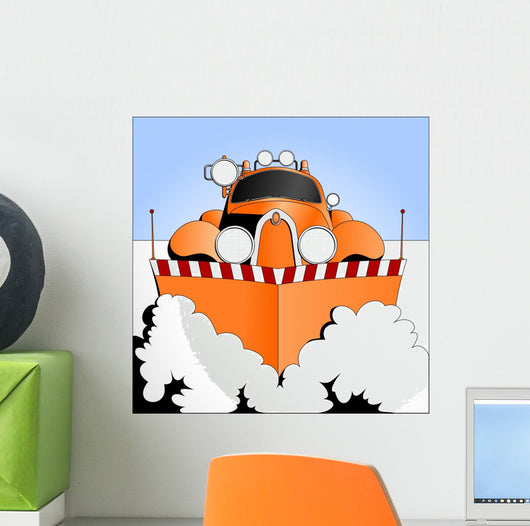 Snow Plow at Work Wall Mural