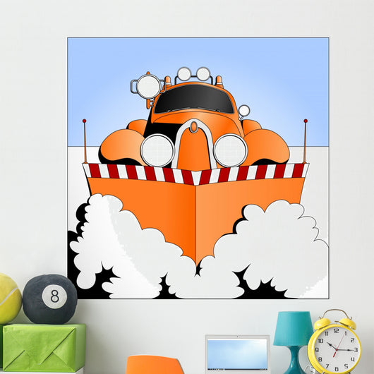 Snow Plow at Work Wall Mural