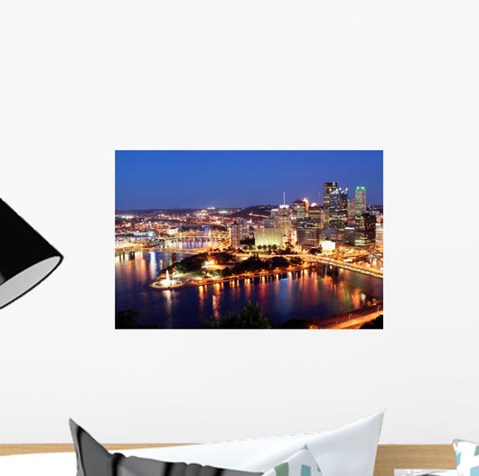 Pittsburgh at night Wall Mural