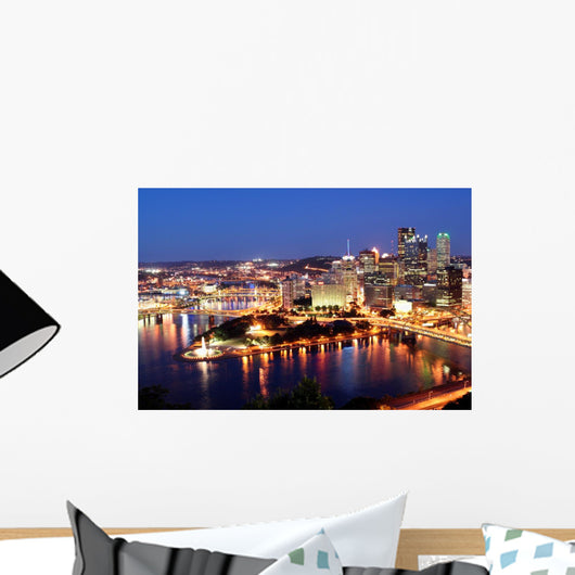 Pittsburgh at night Wall Mural