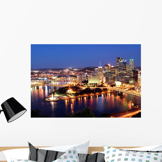 Pittsburgh at night Wall Mural